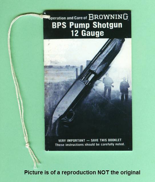 Browning BPS Factory Instruction Manual Repro-img-0