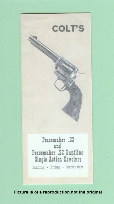 Colt .22 Peacemaker  Buntline Instruction Manual R-img-0