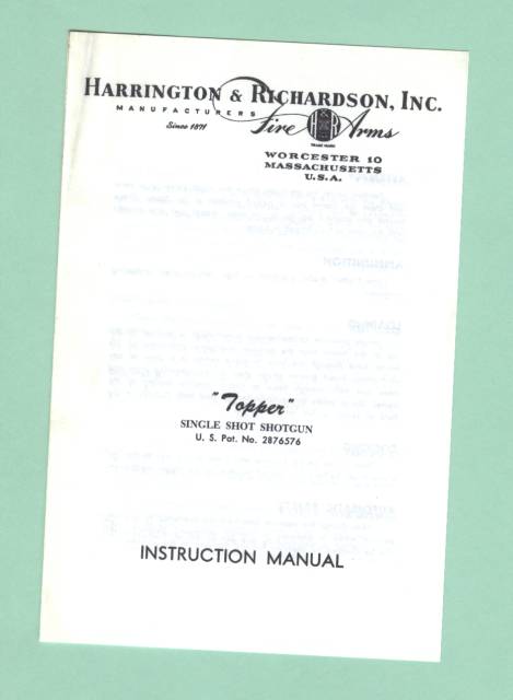 H&R Topper manual repro - older manufacture-img-0