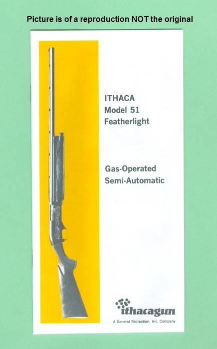 Ithaca 51 Factory Instruction Manual Repro-img-0