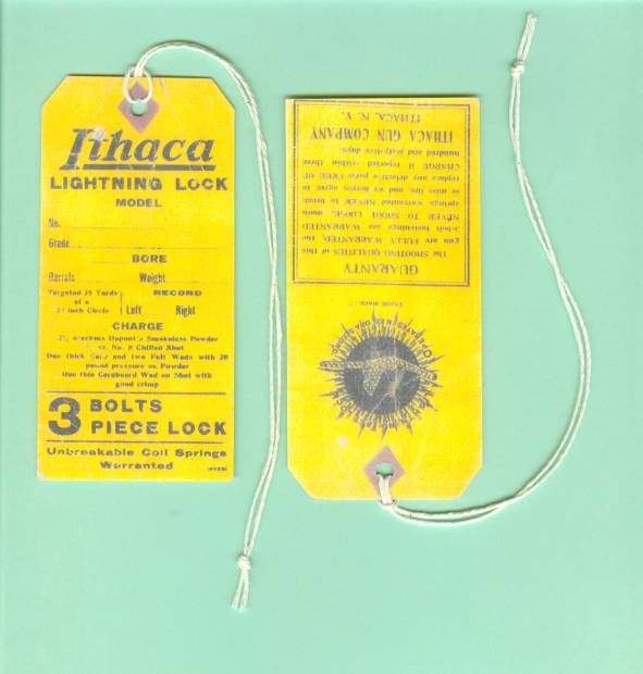 Ithaca Lightning Lock Hang Tag Reproduction-img-0