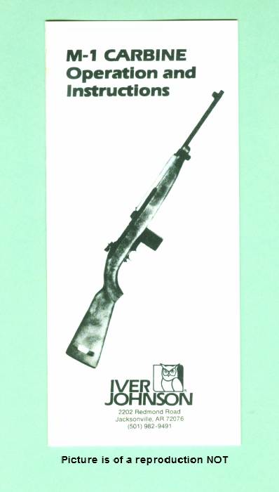 Iver Johnson M1 Carbine Factory Instruction Manual-img-0