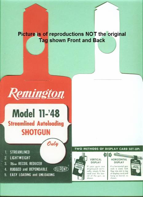 Remington 11-48 Hang Tag reproduction-img-0