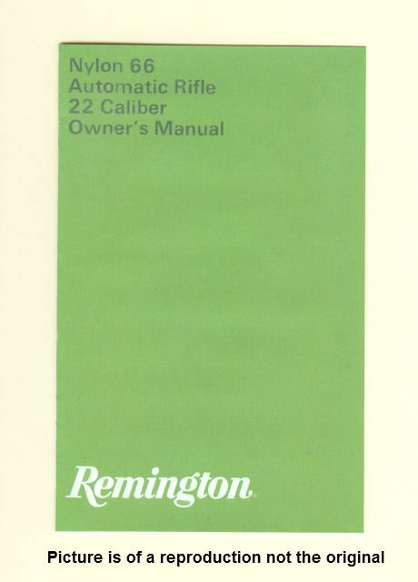 Remington Nylon 66 1970's Instruction Manual Repro-img-0