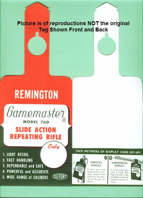 Remington 760 LARGE Hang Tag Repro-img-0