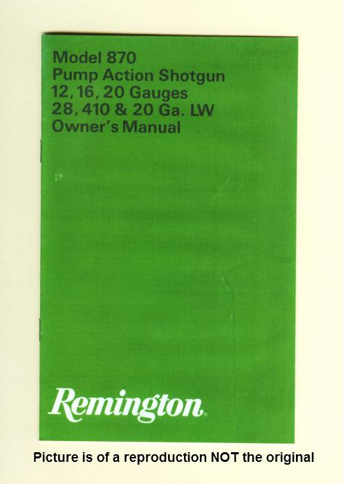 remington model 870 manual