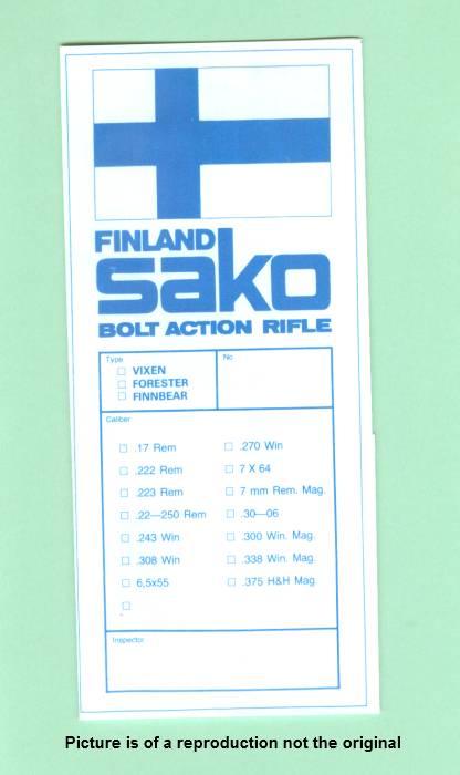 Sako Vixen Forester Finnbear Instruction Manual Re-img-0