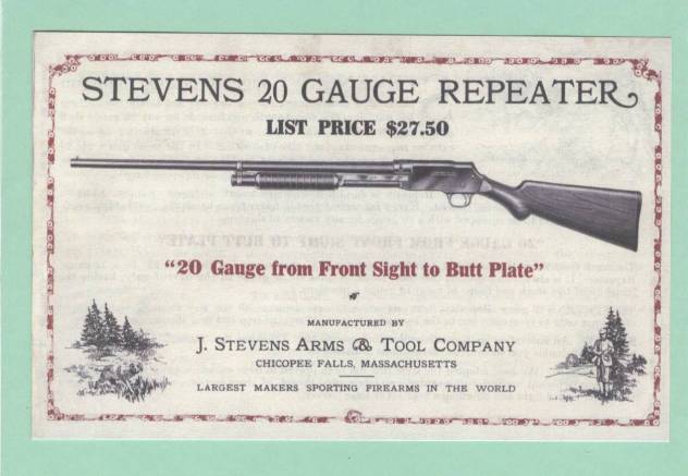 J. Stevens Model 200 Shotgun Brochure Repr-img-0