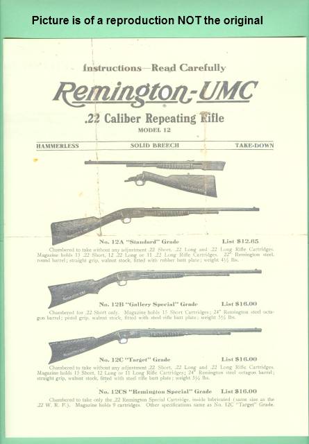 Remington model 12 parts manual